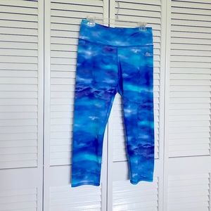 RBX Capri Athletic Blue Leggings